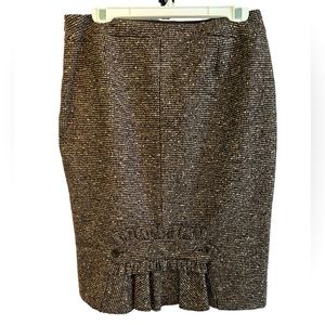 Tweed Pencil Skirt with Flare